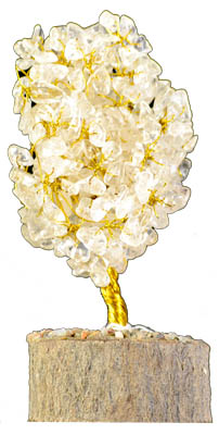 Quartz gemstone tree